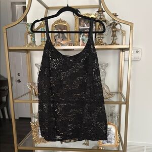 Black Lace Tank Top